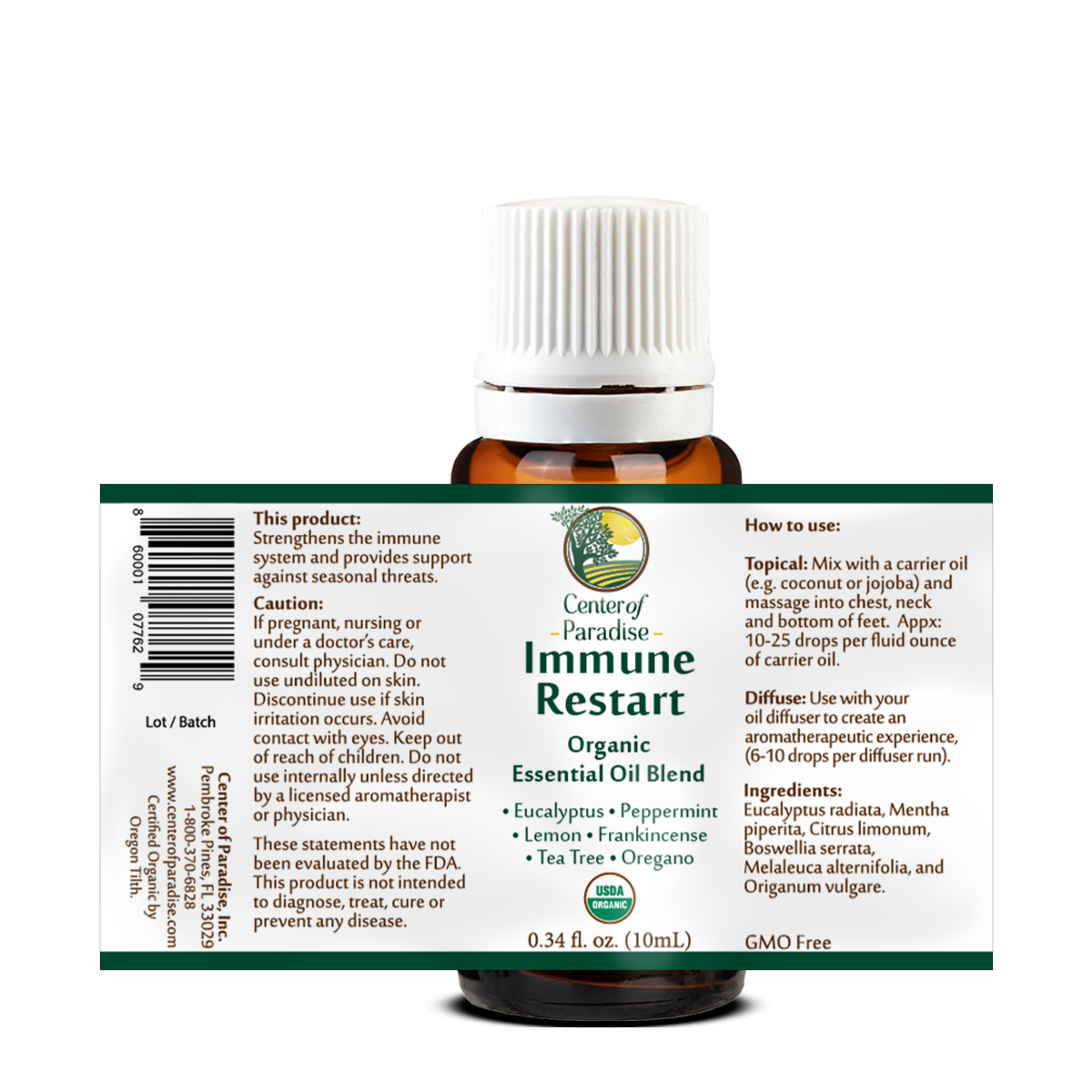 Immune Restart, Organic Essential Oil Blend