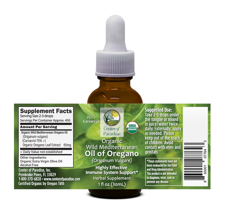 Wild Mediterranean Oil of Oregano - Organic