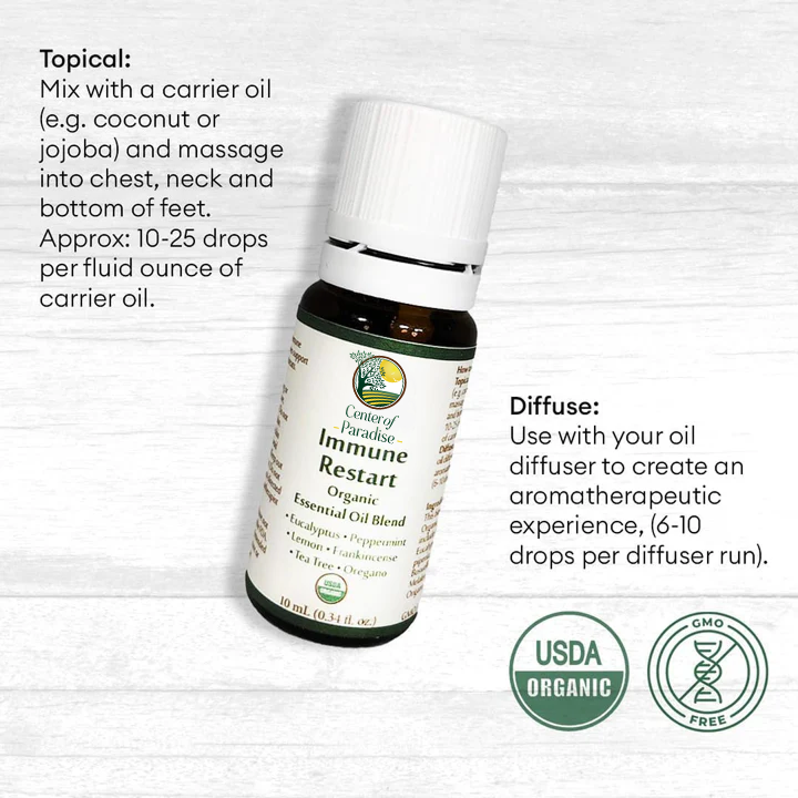 Immune Restart Combo, Organic Essential Oil Blend